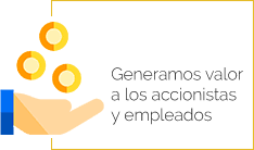 Generamos valor a los accionistas y empleados